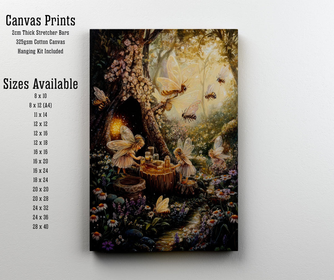 Honeydrop Fairies Vintage Print, Cottagecore Fairytale Art