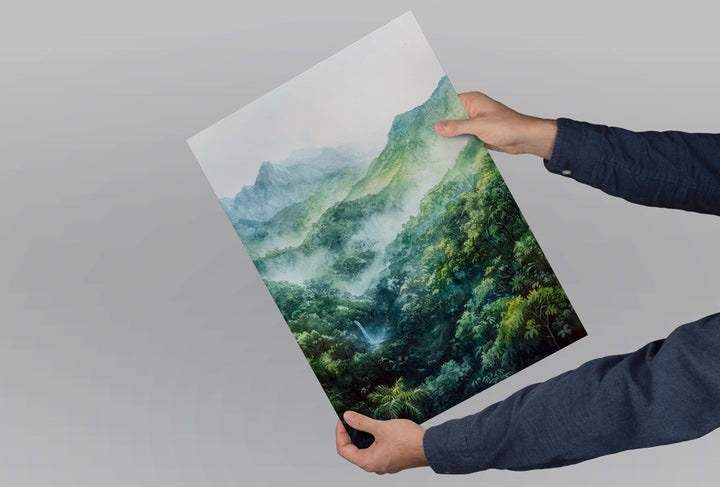 Costa Rica Watercolor Poster Costa Rica Travel Print Rainforest Wall Art Costa Rica Painting Tropical Nature Decor
