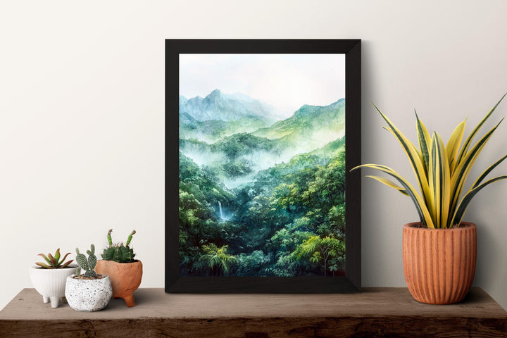 Costa Rica Watercolor Poster Costa Rica Travel Print Rainforest Wall Art Costa Rica Painting Tropical Nature Decor