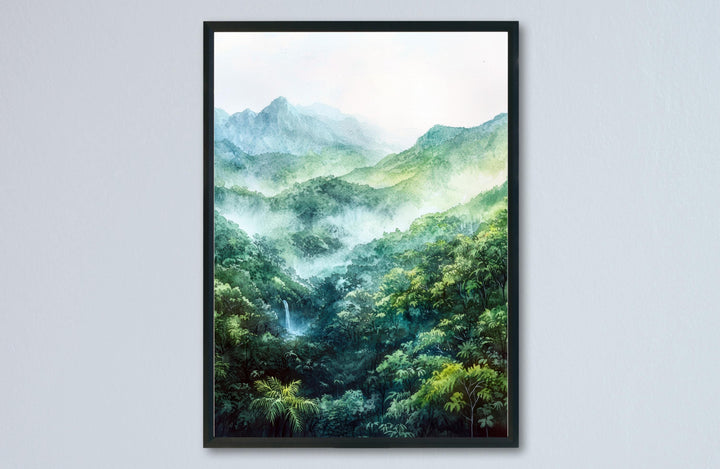 Costa Rica Watercolor Poster Costa Rica Travel Print Rainforest Wall Art Costa Rica Painting Tropical Nature Decor