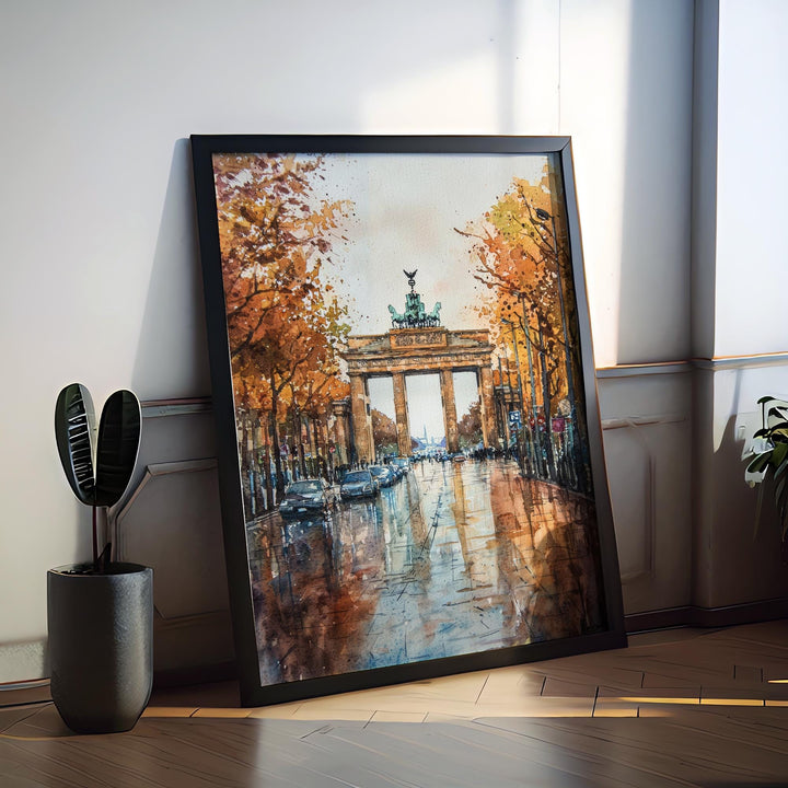 Berlin Watercolor Poster Berlin Travel Print Berlin Wall Art Cityscape Painting Berlin Souvenir Germany Decor
