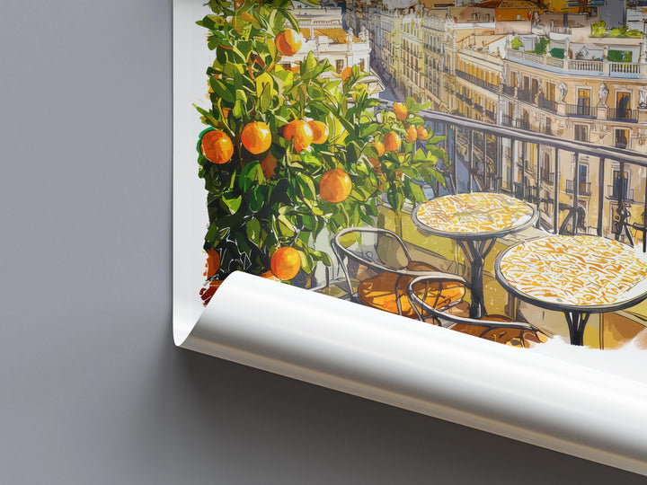 Madrid Watercolor Poster Madrid Travel Print Madrid Wall Art Madrid Cityscape Painting Madrid Souvenir Spain Decor