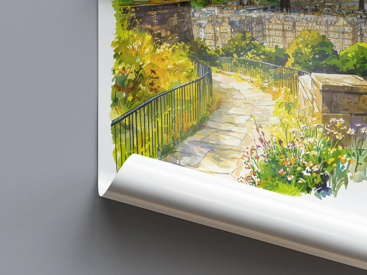Edinburgh Watercolor Poster Edinburgh Travel Print Edinburgh Wall Art Edinburgh Cityscape Painting Edinburgh Souvenir Scotland Decor