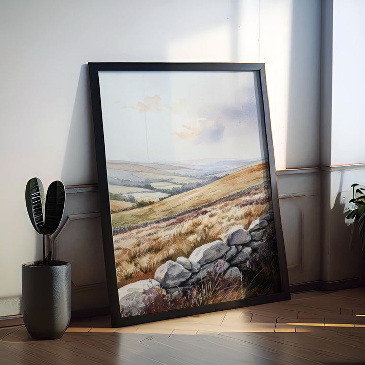 Peak District Watercolor Poster Peak District Travel Print Peak District Wall Art Peak District Landscape Painting Peak District Souvenir UK