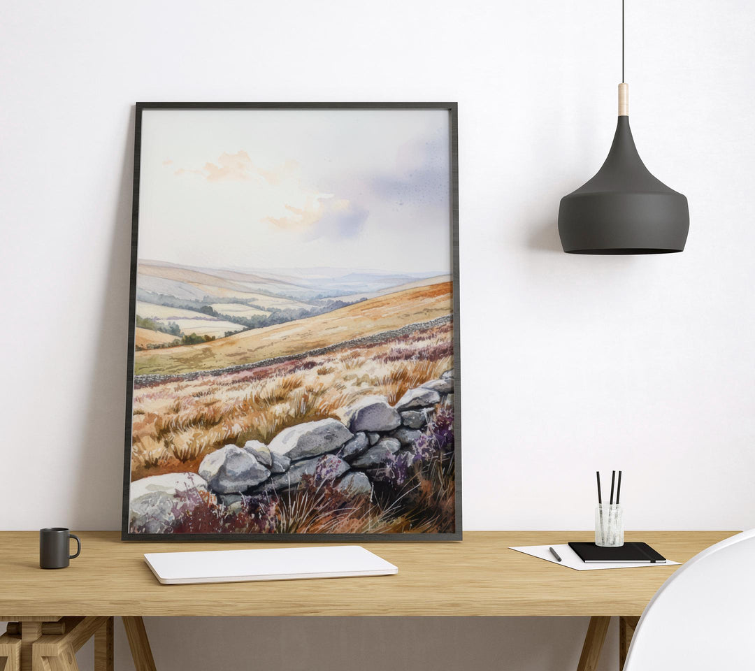 Peak District Watercolor Poster Peak District Travel Print Peak District Wall Art Peak District Landscape Painting Peak District Souvenir UK