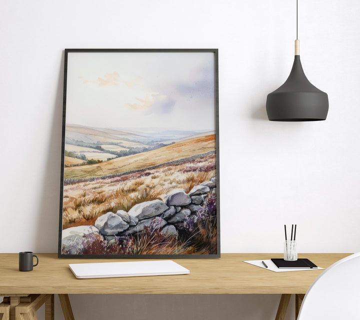 Peak District Watercolor Poster Peak District Travel Print Peak District Wall Art Peak District Landscape Painting Peak District Souvenir UK