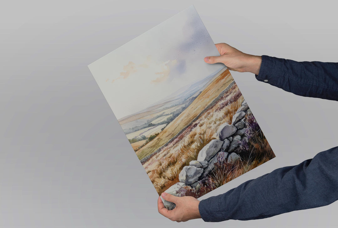 Peak District Watercolor Poster Peak District Travel Print Peak District Wall Art Peak District Landscape Painting Peak District Souvenir UK