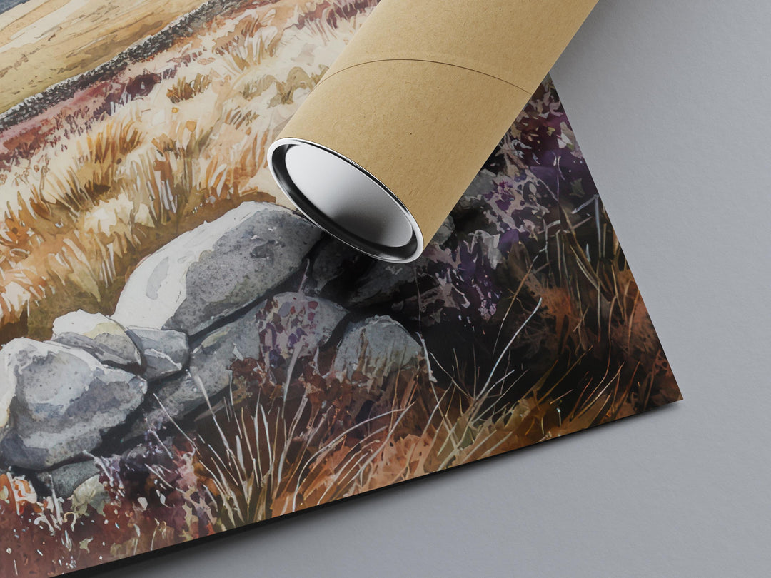 Peak District Watercolor Poster Peak District Travel Print Peak District Wall Art Peak District Landscape Painting Peak District Souvenir UK