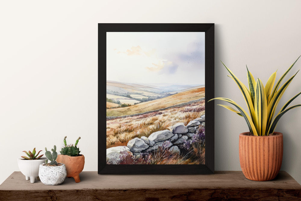 Peak District Watercolor Poster Peak District Travel Print Peak District Wall Art Peak District Landscape Painting Peak District Souvenir UK