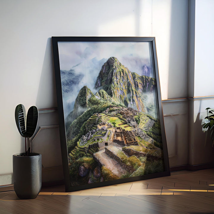Machu Picchu Watercolor Poster Machu Picchu Travel Print Machu Picchu Wall Art Machu Picchu Painting Machu Picchu Souvenir Peru Decor