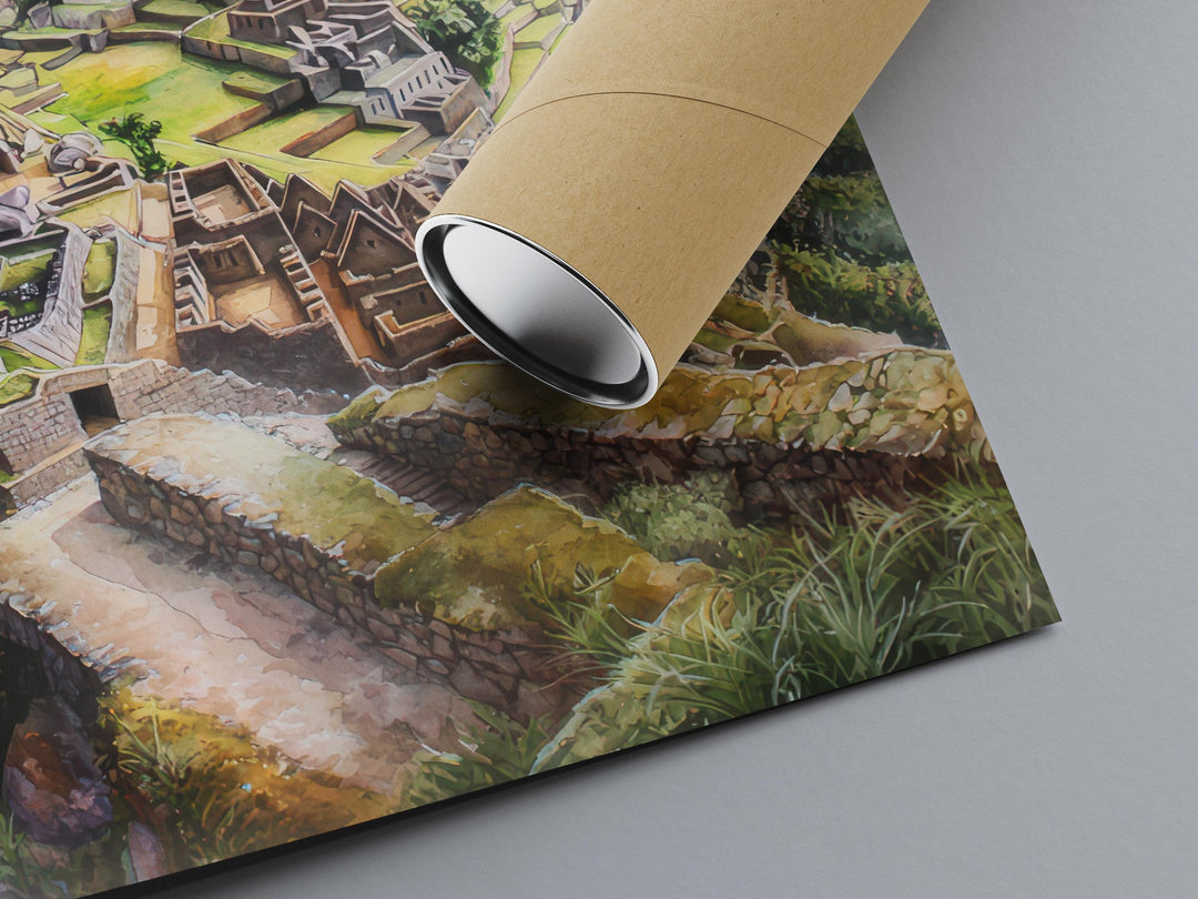 Machu Picchu Watercolor Poster Machu Picchu Travel Print Machu Picchu Wall Art Machu Picchu Painting Machu Picchu Souvenir Peru Decor
