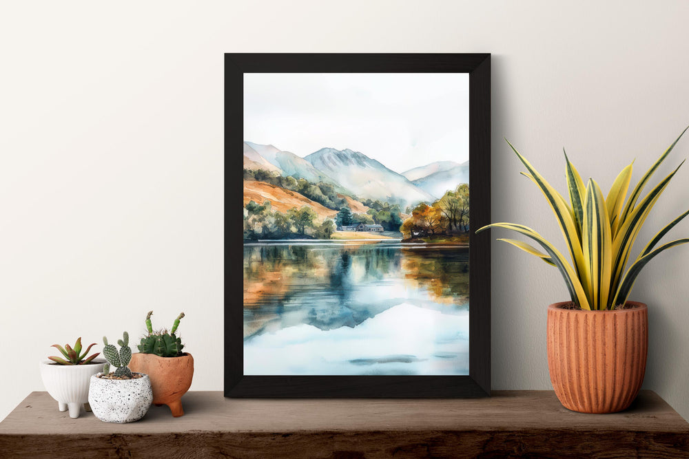 Lake District Watercolor Poster Lake District Travel Print Lake District Wall Art Lake District Painting Lake District Souvenir UK Decor