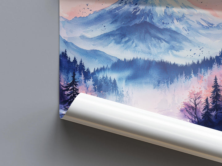 Mount Fuji Watercolor Poster Mount Fuji Travel Print Mount Fuji Wall Art Mount Fuji Landscape Painting Mount Fuji Souvenir Japan Decor