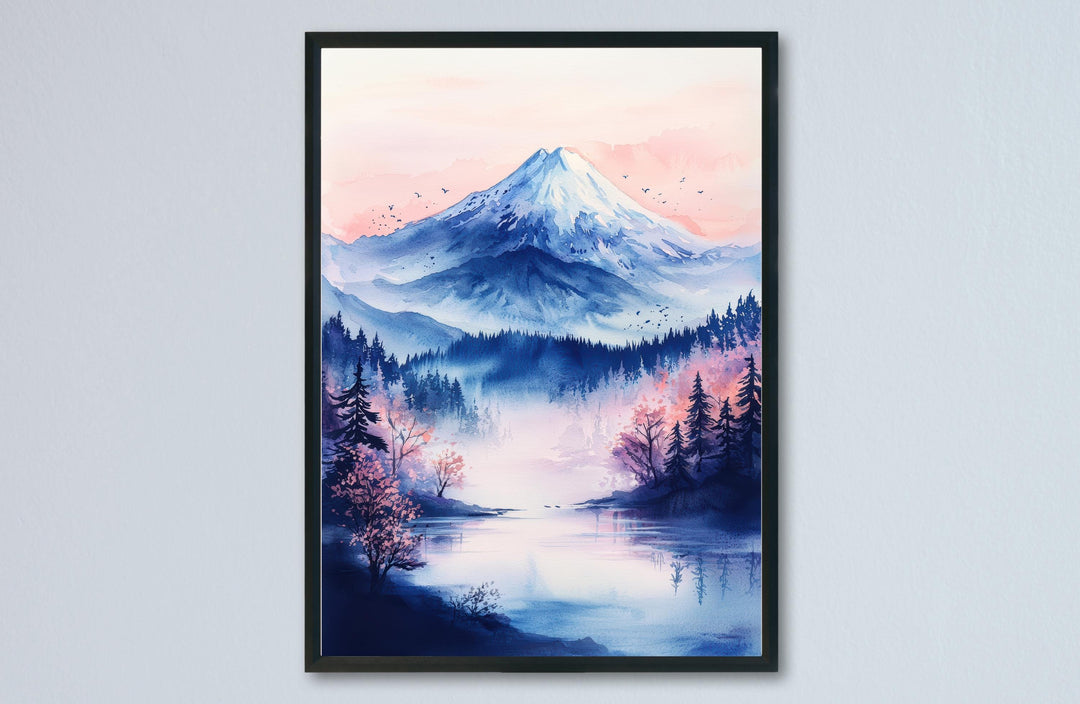 Mount Fuji Watercolor Poster Mount Fuji Travel Print Mount Fuji Wall Art Mount Fuji Landscape Painting Mount Fuji Souvenir Japan Decor