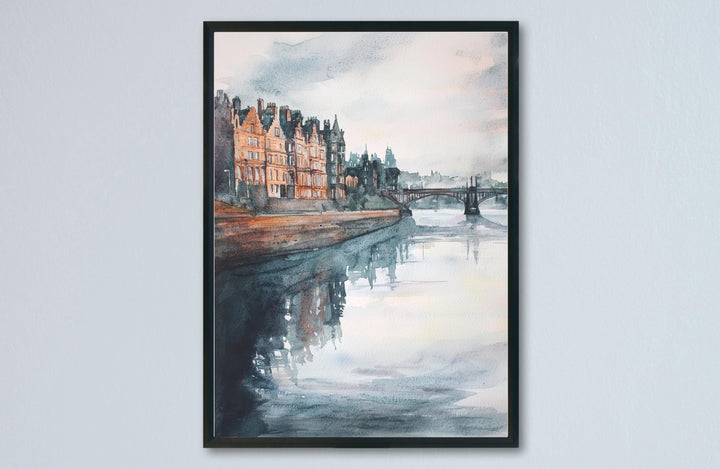 Glasgow Watercolor Poster Glasgow Travel Print Glasgow Wall Art Glasgow Cityscape Painting Glasgow Souvenir Scotland Decor