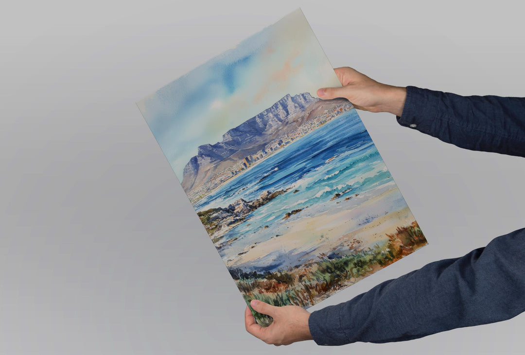 Cape Town Watercolor Poster Cape Town Travel Print Cape Town Wall Art Cape Town Cityscape Painting Cape Town Souvenir South Africa Decor