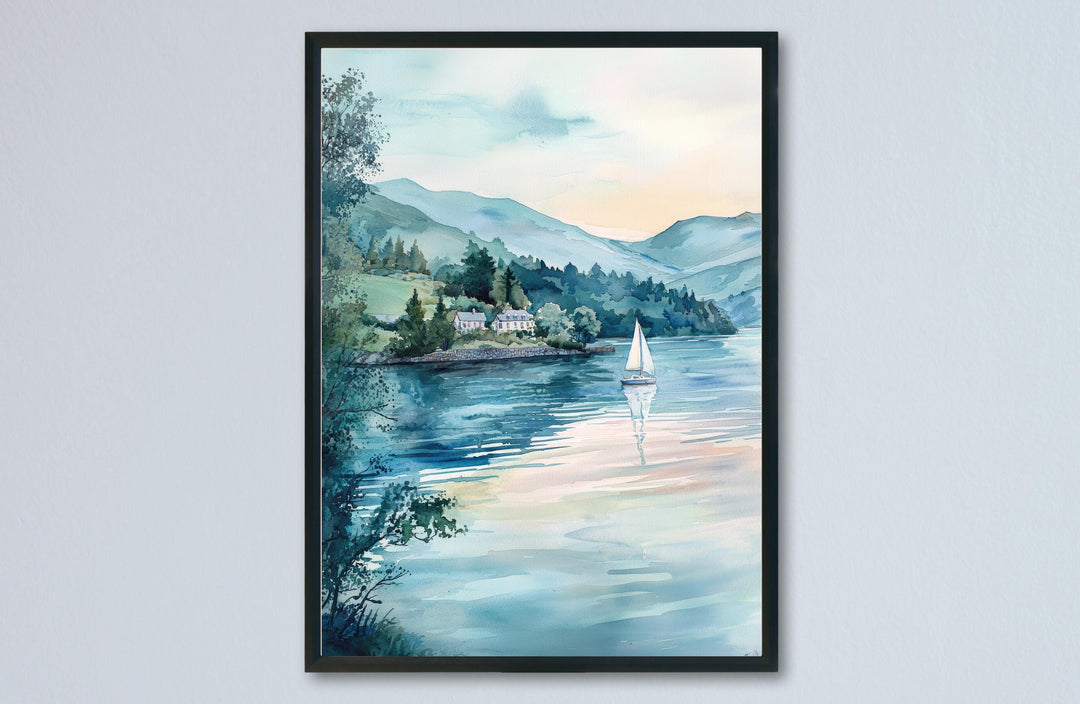 Windermere Watercolor Poster Windermere Travel Print Windermere Lake District Art Windermere Nature Decor