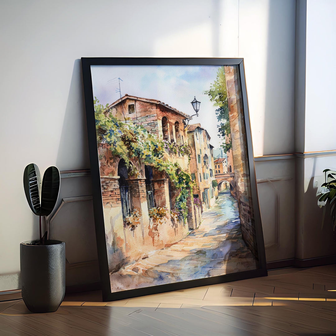 Verona Watercolor Poster Verona Travel Print Verona Italy Art Verona Wall Decor Verona City Painting