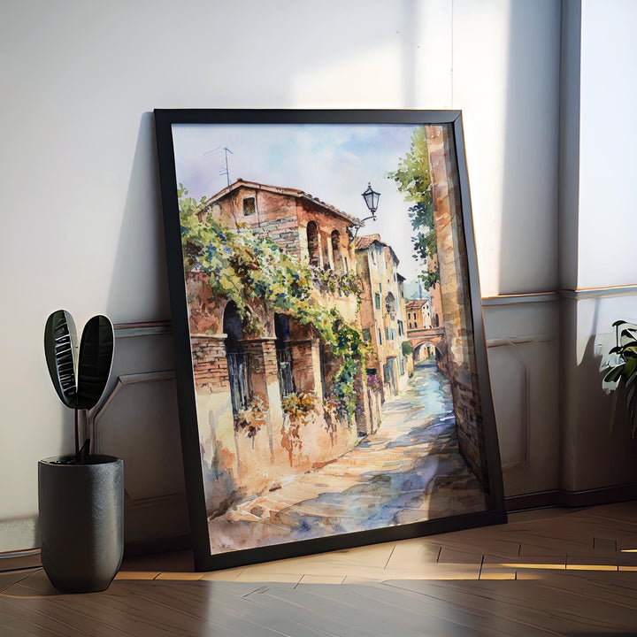 Verona Watercolor Poster Verona Travel Print Verona Italy Art Verona Wall Decor Verona City Painting