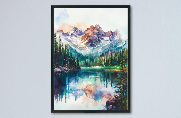 Rocky Mountain Watercolor Poster Rocky Mountain Travel Print Rocky Mountain National Park Art Rocky Mountain Decor Rocky Mountain Wall Art