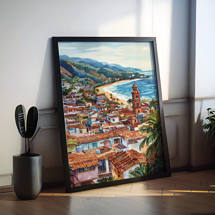 Puerto Vallarta Watercolor Poster Puerto Vallarta Travel Print Puerto Vallarta Mexico Art Puerto Vallarta Decor Puerto Vallarta Wall Art
