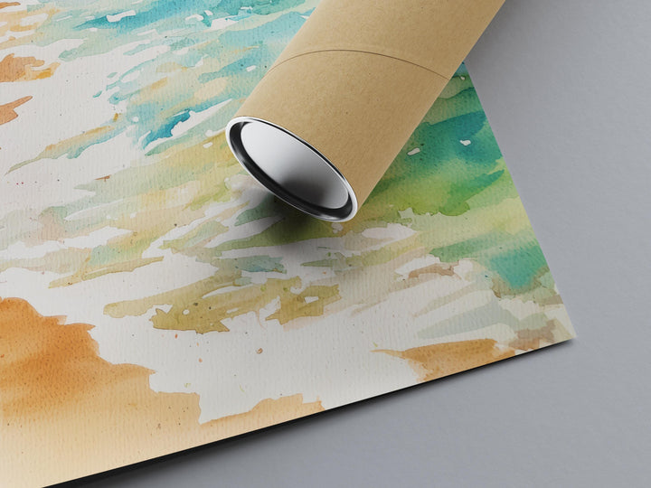 Saint Maarten Watercolor Poster Saint Maarten Travel Print Saint Maarten Island Art Saint Maarten Beach Decor Saint Maarten Wall Art
