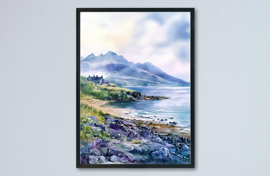Isle of Arran Watercolor Poster Isle of Arran Travel Print Scotland Landscape Art Isle of Arran Wall Decor Scottish Island Mountain Print