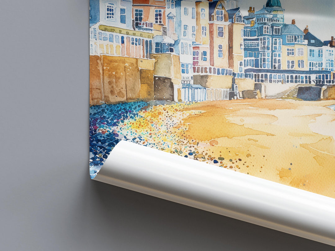 Brighton and Hove Watercolor Poster Brighton Travel Print England Wall Art Seaside Decor Brighton Pier Coastal City Landscape Scene Print