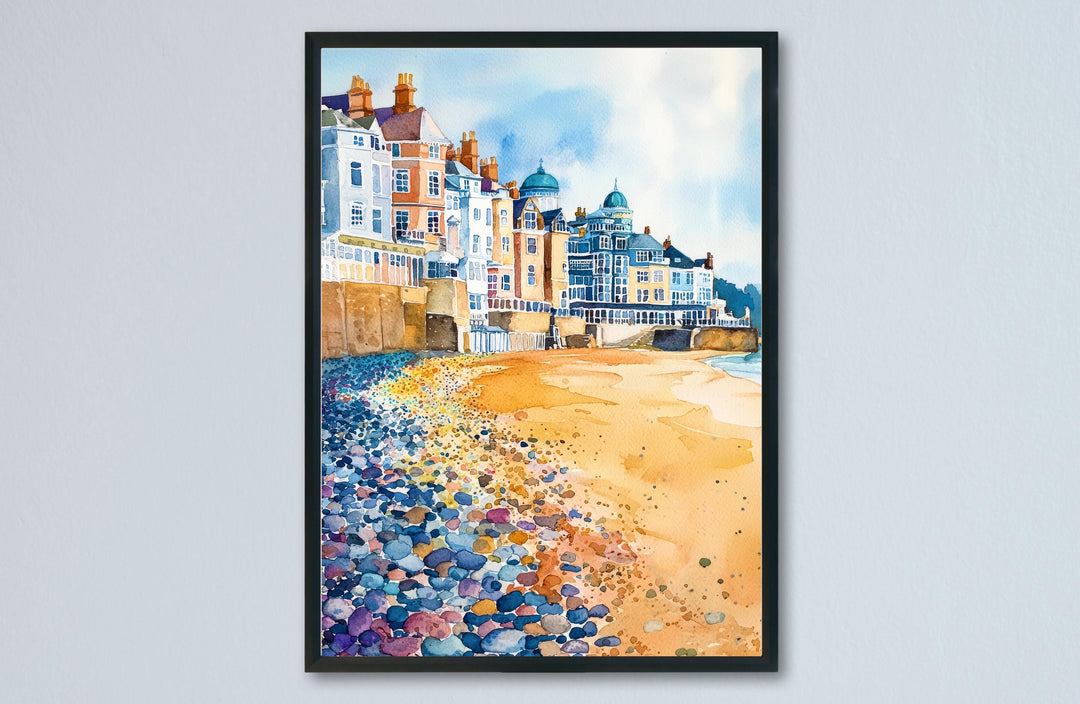 Brighton and Hove Watercolor Poster Brighton Travel Print England Wall Art Seaside Decor Brighton Pier Coastal City Landscape Scene Print