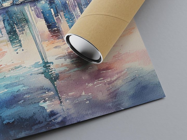 Toronto Watercolor Poster Toronto Travel Print Toronto Wall Art Toronto Cityscape Painting Toronto Souvenir Canada Decor