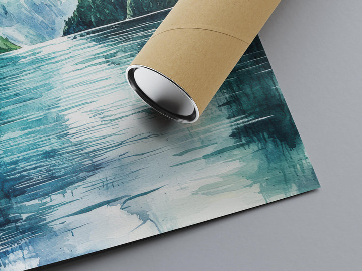 Milford Sound Watercolor Poster Milford Sound Travel Print Milford Sound Wall Art New Zealand Landscape Painting Decor