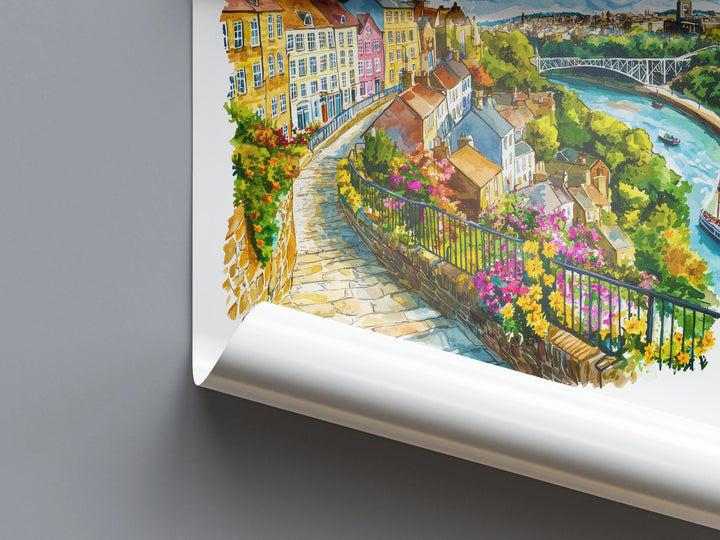 Bristol Watercolor Poster Bristol Travel Print Bristol Wall Art Bristol Cityscape Painting Bristol Souvenir UK Decor