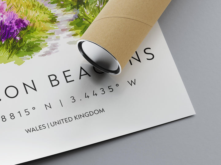 Brecon Beacons Watercolor Poster Brecon Beacons Travel Print Brecon Beacons Wall Art Wales Landscape Painting Decor
