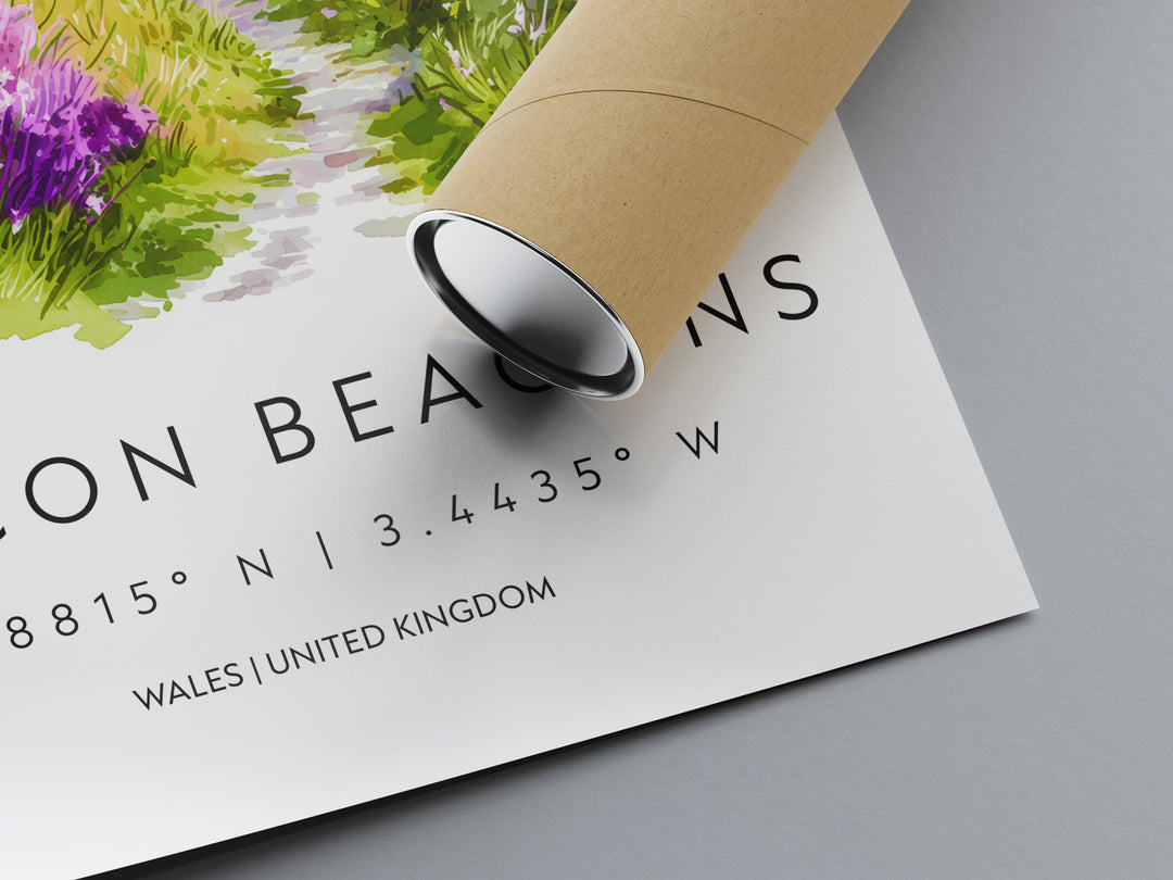 Brecon Beacons Watercolor Poster Brecon Beacons Travel Print Brecon Beacons Wall Art Wales Landscape Painting Decor