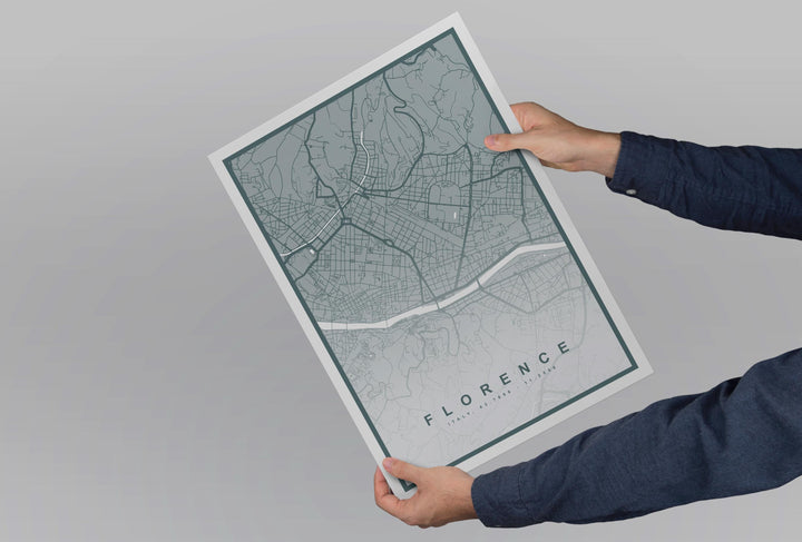 Florence Map Print (8 COLOURS AVAILABLE) Florence City Poster Italy Wall Art Florence Decor Urban Street Map Travel Illustration