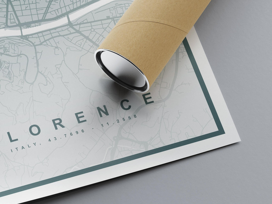 Florence Map Print (8 COLOURS AVAILABLE) Florence City Poster Italy Wall Art Florence Decor Urban Street Map Travel Illustration