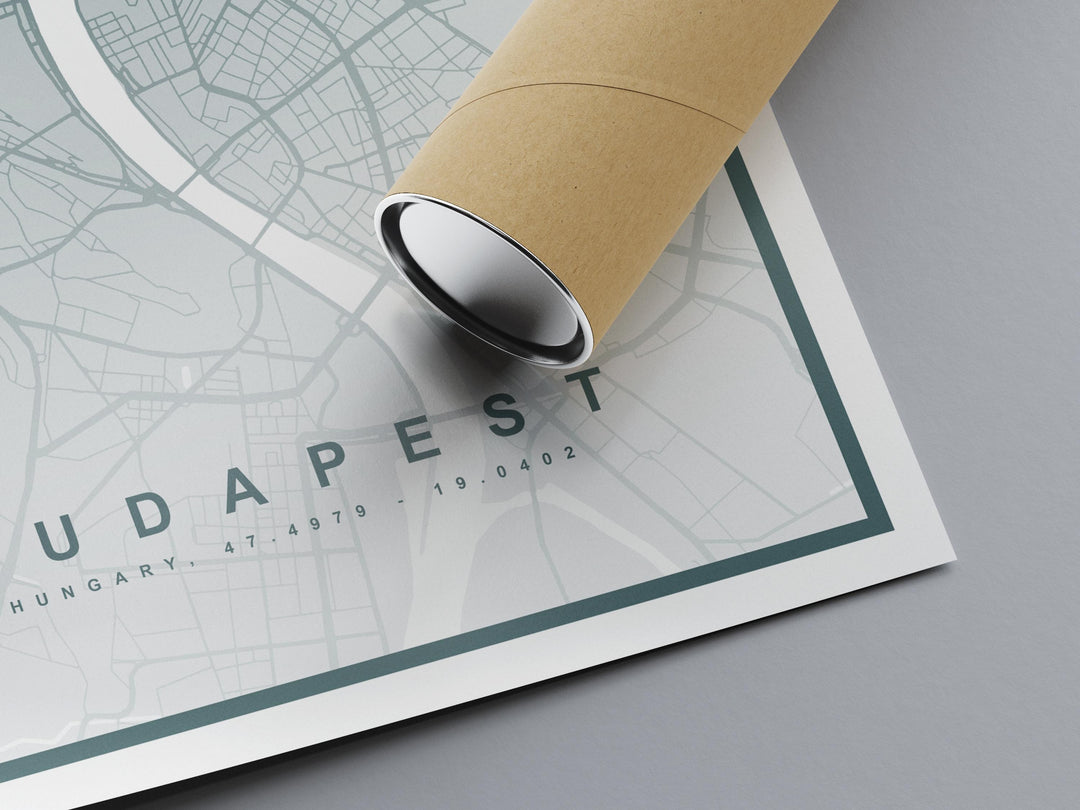 Budapest Map Print (8 COLOURS AVAILABLE) Budapest City Poster Hungary Wall Art Budapest Decor Urban Street Map Travel Illustration