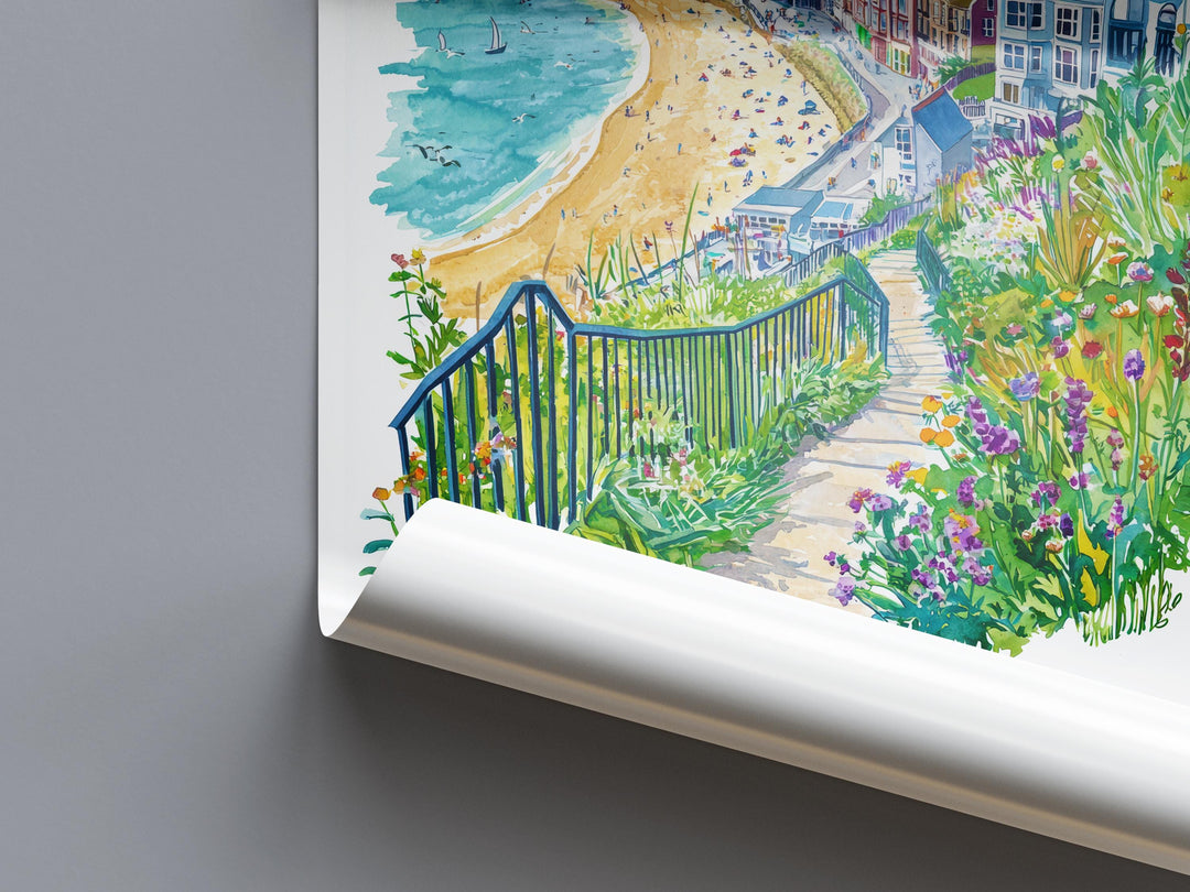 Weymouth Watercolor Poster Weymouth Travel Print Weymouth Wall Art Seaside Painting Weymouth Souvenir UK Coast Decor