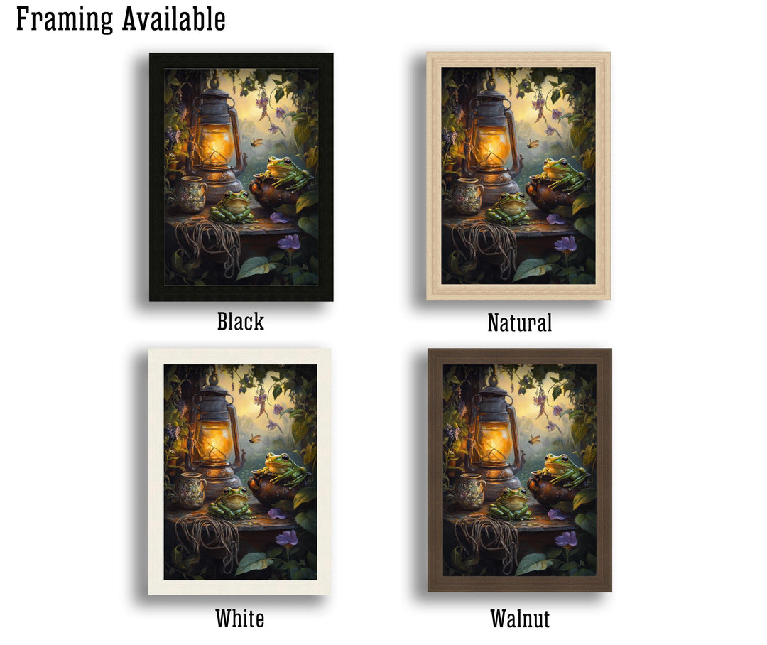 Tree Frogs Vintage Illustration Print, Cottagecore Animal Art