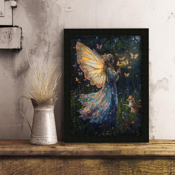 Butterfly Witch Print: Vintage Cottagecore, Dark Academia Wall Art
