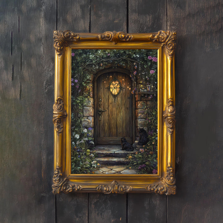 Secret Spell Door Print | Vintage Cottagecore Magical Illustration