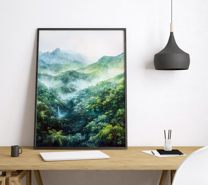 Costa Rica Watercolor Poster Costa Rica Travel Print Rainforest Wall Art Costa Rica Painting Tropical Nature Decor