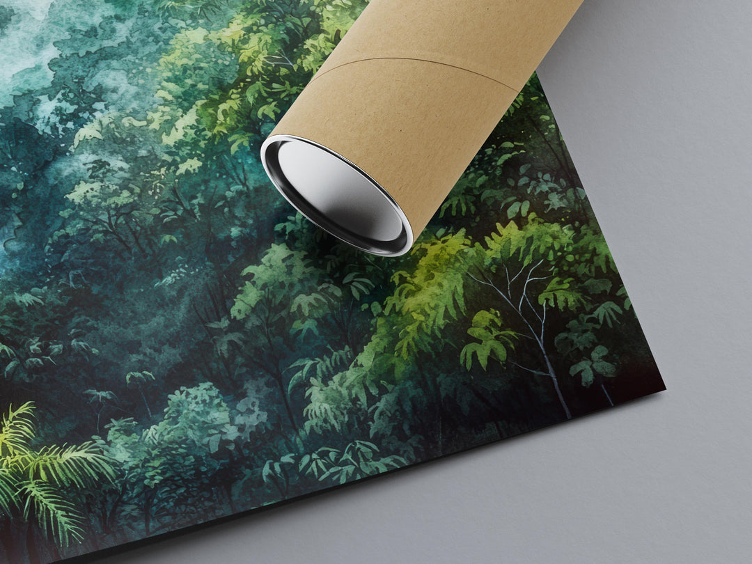 Costa Rica Watercolor Poster Costa Rica Travel Print Rainforest Wall Art Costa Rica Painting Tropical Nature Decor