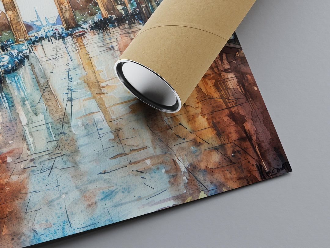Berlin Watercolor Poster Berlin Travel Print Berlin Wall Art Cityscape Painting Berlin Souvenir Germany Decor