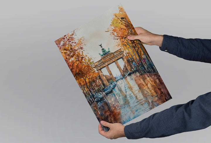 Berlin Watercolor Poster Berlin Travel Print Berlin Wall Art Cityscape Painting Berlin Souvenir Germany Decor