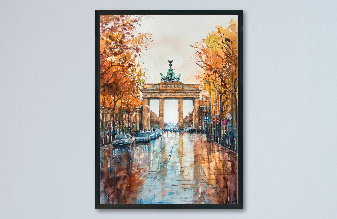 Berlin Watercolor Poster Berlin Travel Print Berlin Wall Art Cityscape Painting Berlin Souvenir Germany Decor