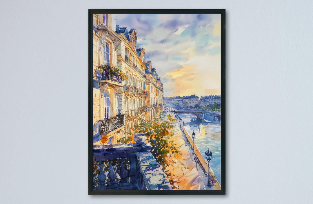 Bordeaux Watercolor Poster Bordeaux Travel Print France Wall Art Bordeaux Decor Wine City Scene Riverfront Landscape French View Print