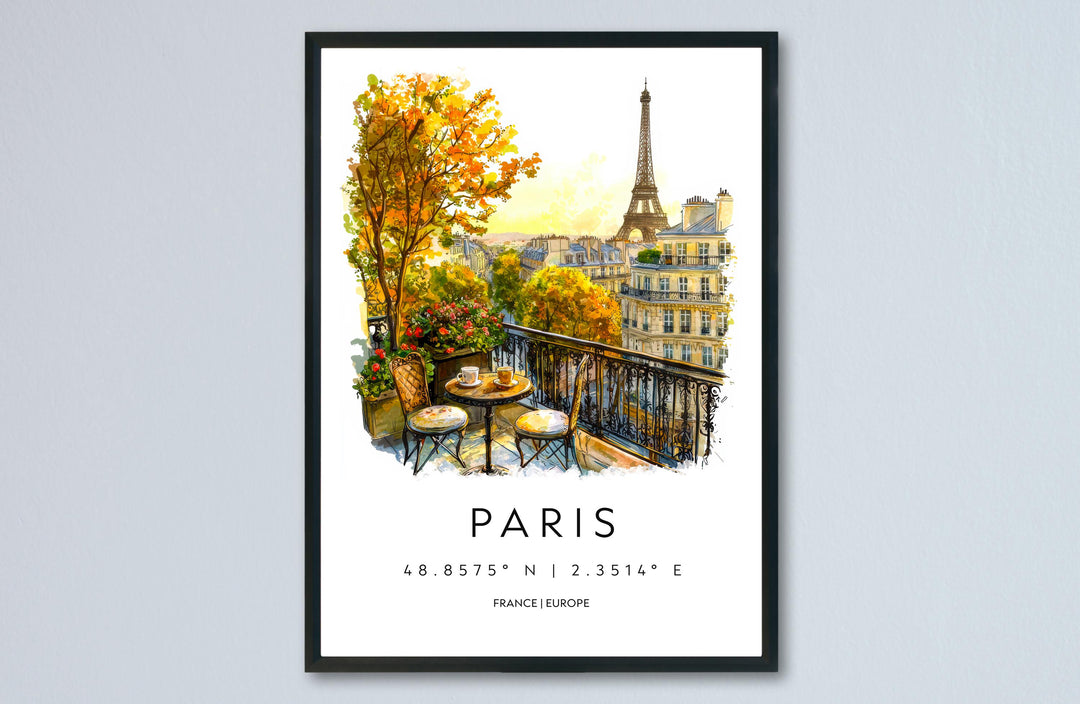 Paris Watercolor Poster Paris Wall Art Paris Travel Print Paris City Decor Paris France Painting Eiffel Tower Paris Poster