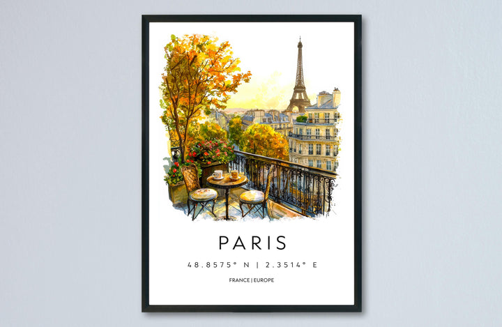 Paris Watercolor Poster Paris Wall Art Paris Travel Print Paris City Decor Paris France Painting Eiffel Tower Paris Poster