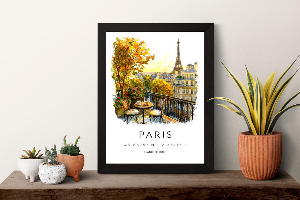 Paris Watercolor Poster Paris Wall Art Paris Travel Print Paris City Decor Paris France Painting Eiffel Tower Paris Poster
